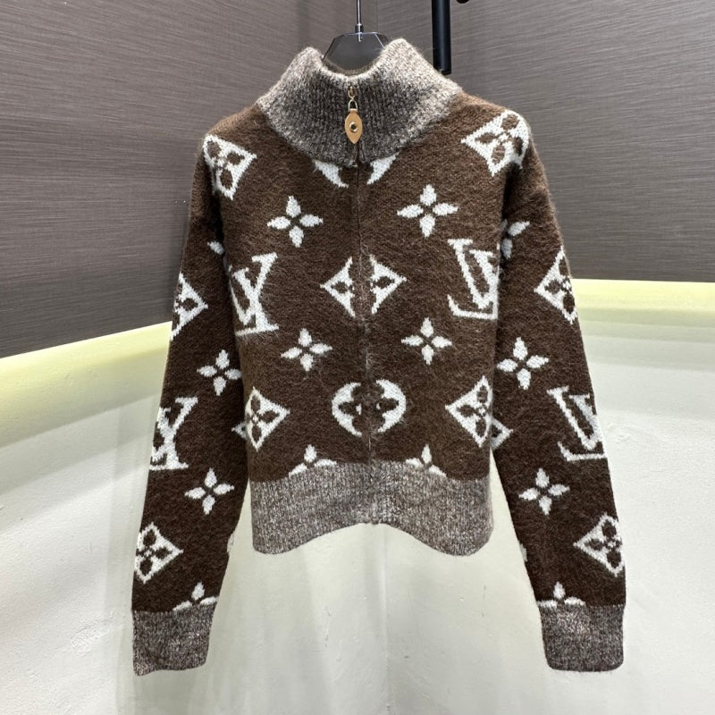 New Fashion Monogram Women's Knit Zip Cardigan DM1326092002