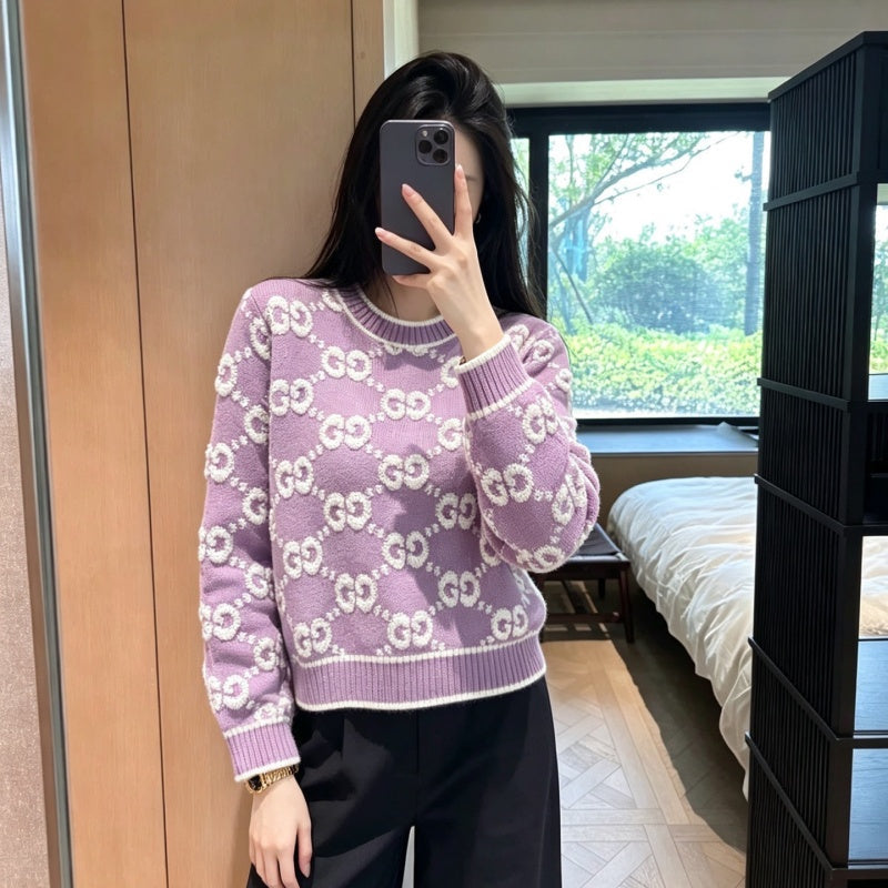 New Fashion Women's GG Knit Sweater DM1326092003