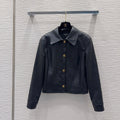 New Fashion Women's CC Leather Jacke DM1326092006