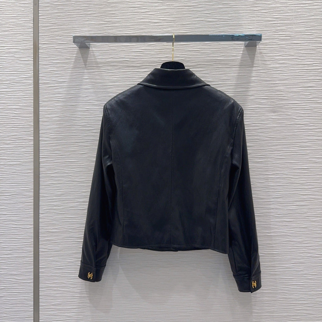 New Fashion Women's CC Leather Jacke DM1326092006