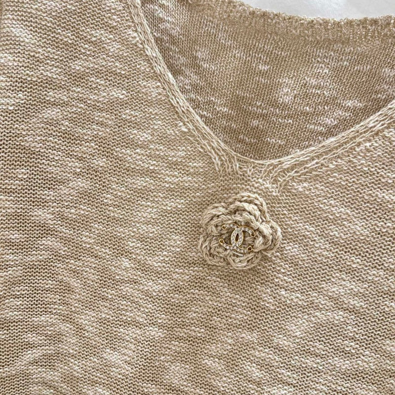 New Fashion Women's CC V Neck Knit Sweater DM1326092008