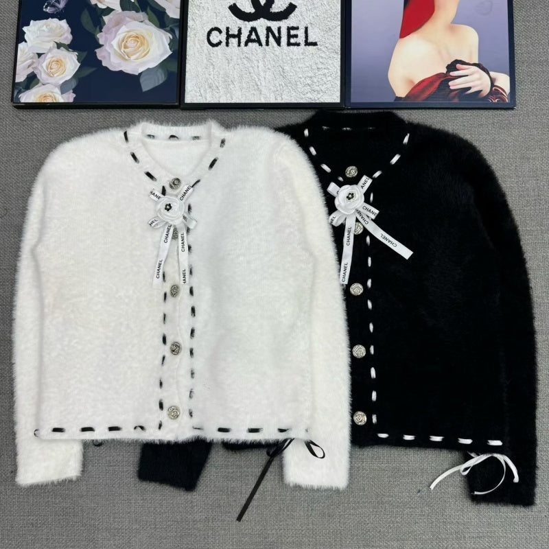 ew Fashion Women's CC Fuzzy Knit Cardigan DM1326092023