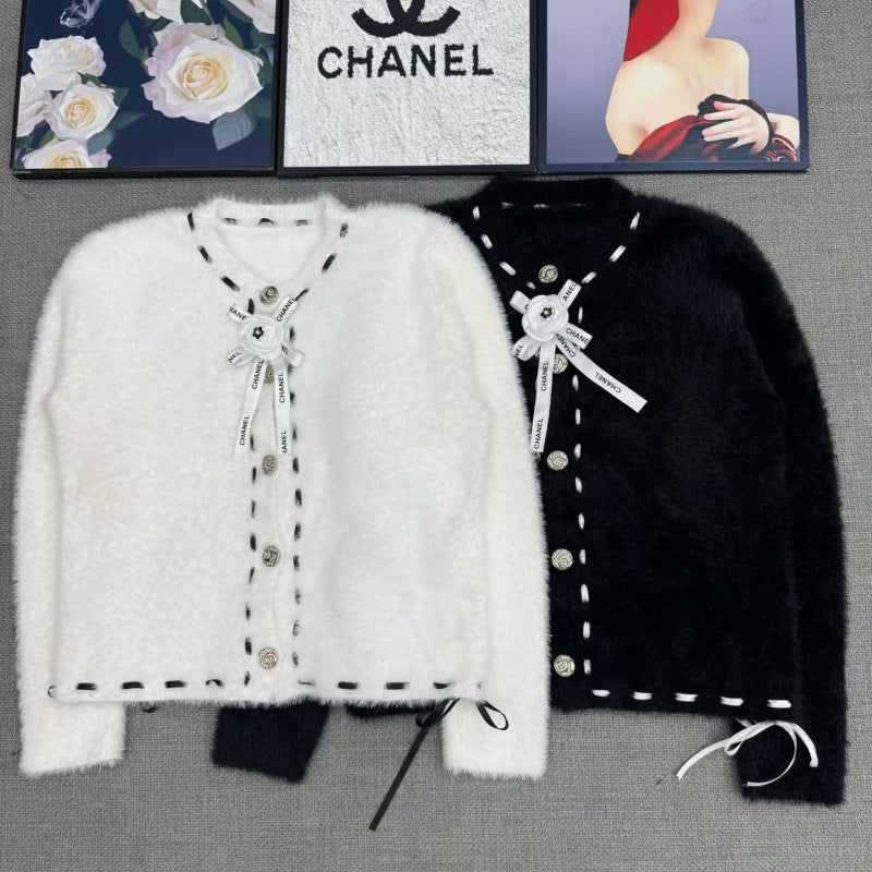 ew Fashion Women's CC Fuzzy Knit Cardigan DM1326092023