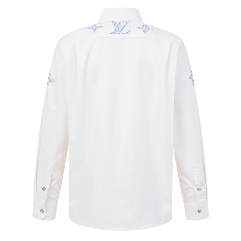 New Fashion Men's 1V Printed Long Sleeve Shirt  DM1326092109