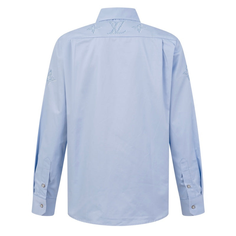 New Fashion Men's 1V Printed Long Sleeve Shirt  DM1326092109