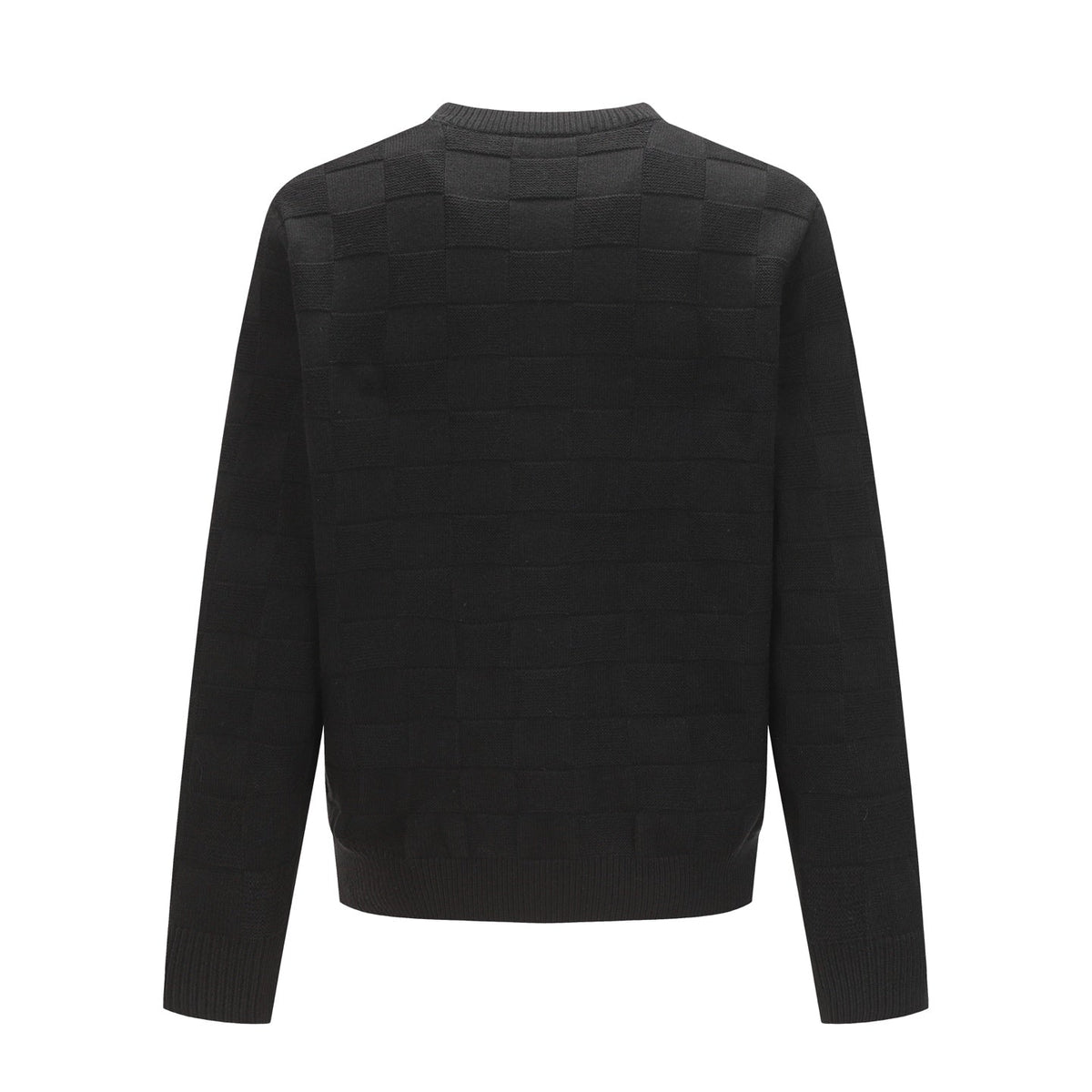 New Fashion Men's Checkerboard Crew Neck Sweater  DM1326092113