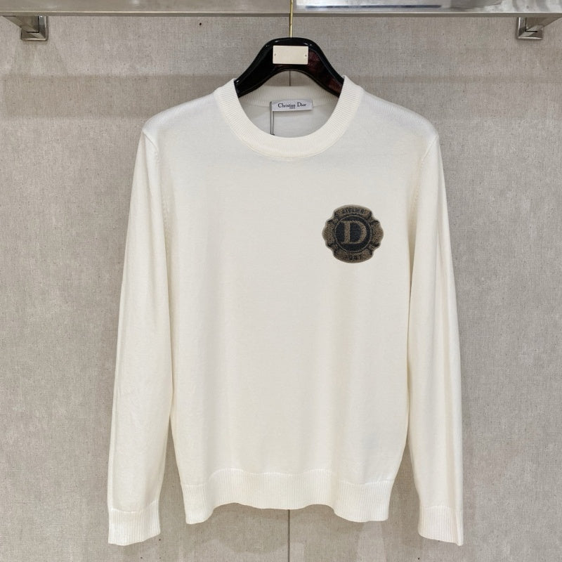 New Fashion Men's Badge Crew Neck Sweater  DM1326092114
