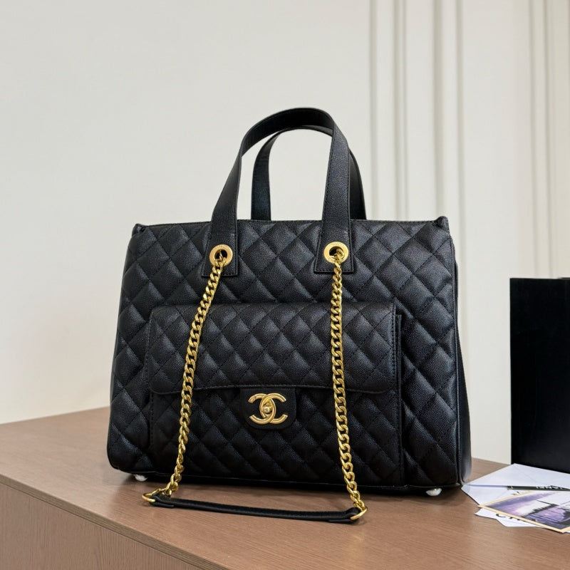 New Fashion Women's CC Caviar Leather Shoulder Bag CWT1326092305