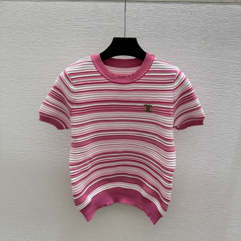 New Fashion Women's Knit Short Sleeve Top DM1326092401