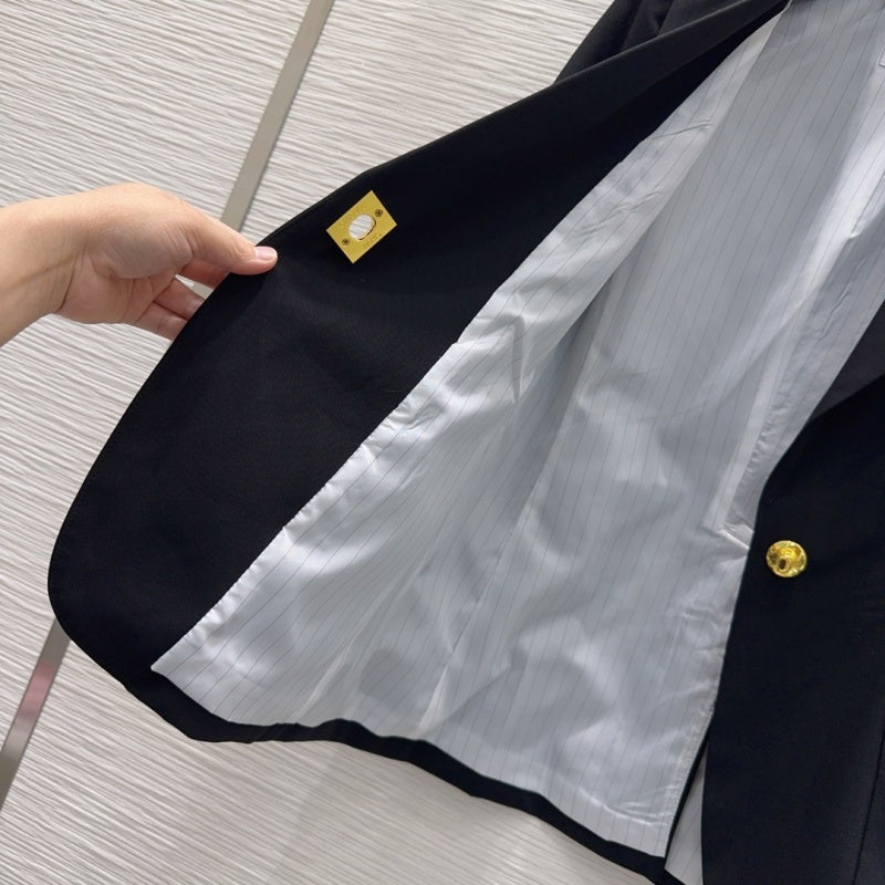 New Fashion Women's CC Rolled Cuff Blazer Jacket CQQ1326092408