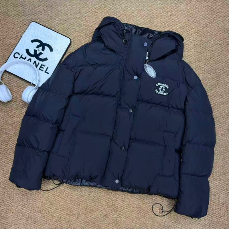New Fashion Women's CC Hooded Feather Filled Puffer Jacket CQQ1326092410