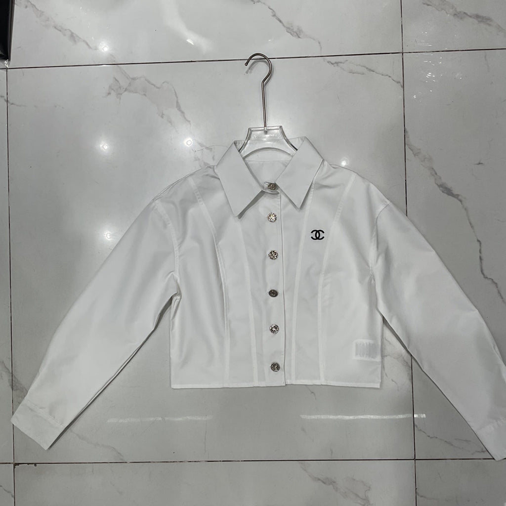 New Fashion Women's CC Collared Shirt DM1326092421
