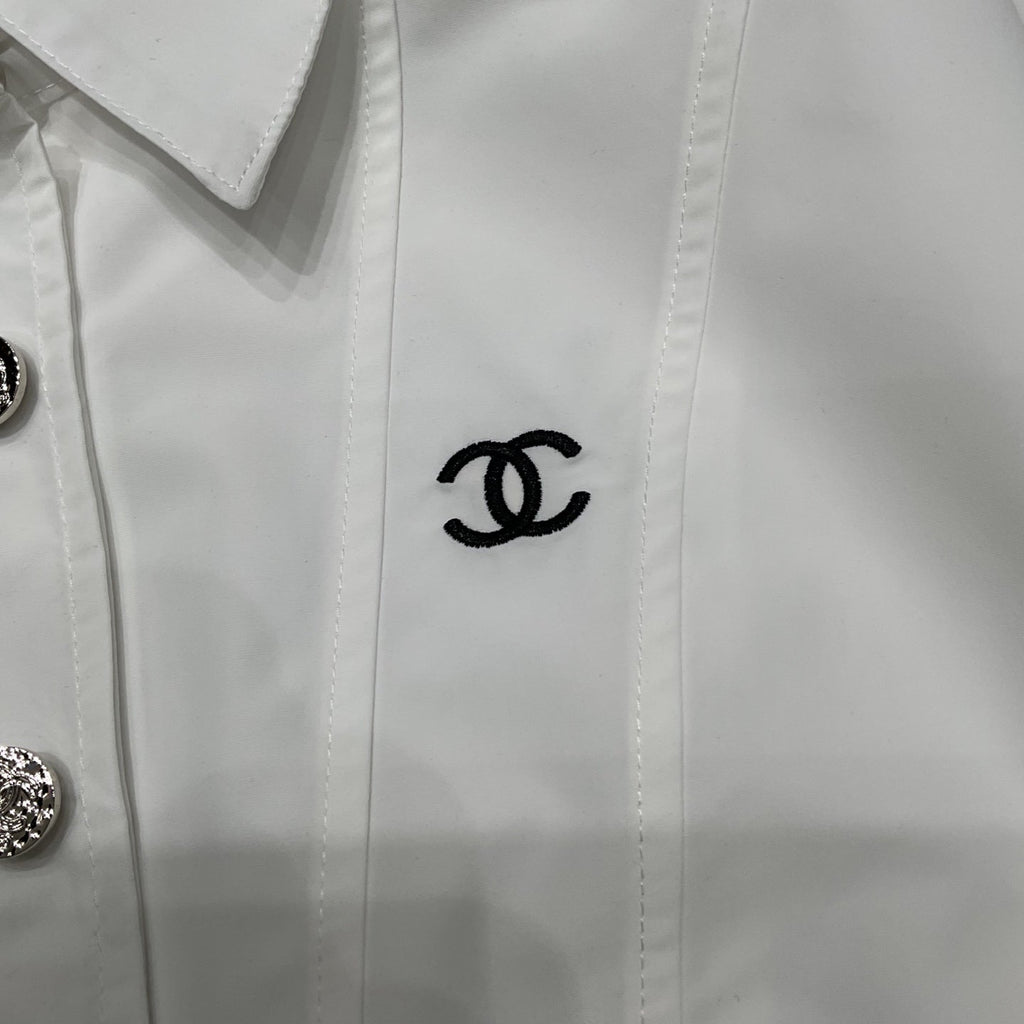 New Fashion Women's CC Collared Shirt DM1326092421