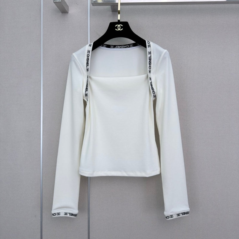 New Fashion Women's CC Square Neck Base Layer Top DM1326092427