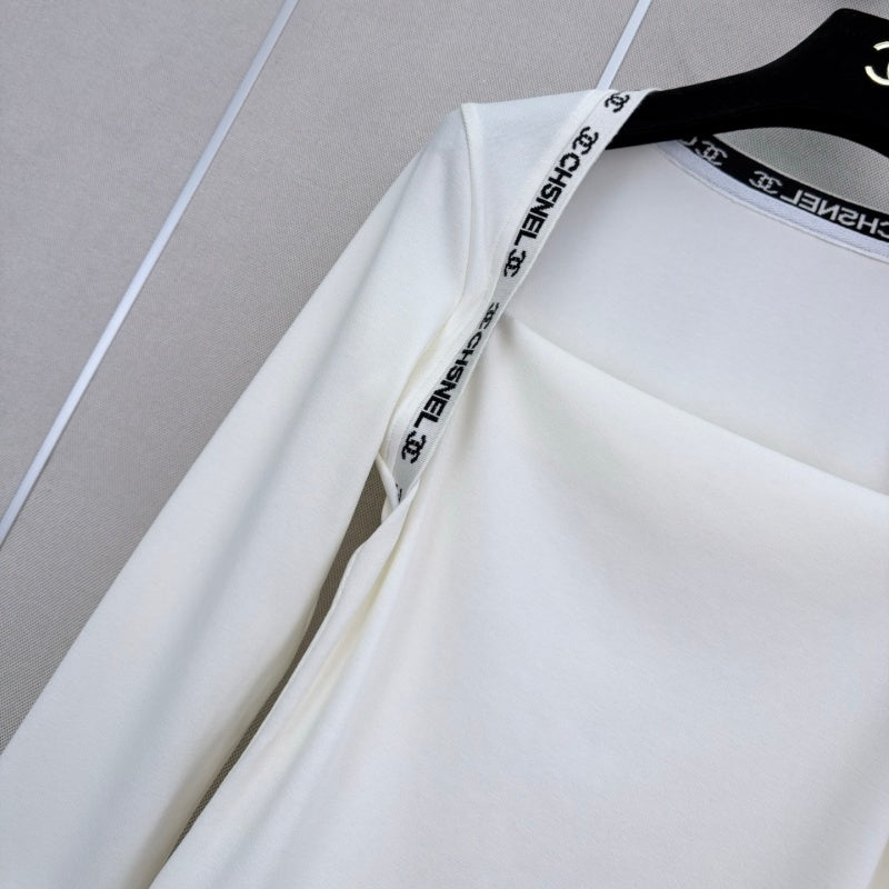 New Fashion Women's CC Square Neck Base Layer Top DM1326092427