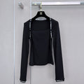 New Fashion Women's CC Square Neck Base Layer Top DM1326092427