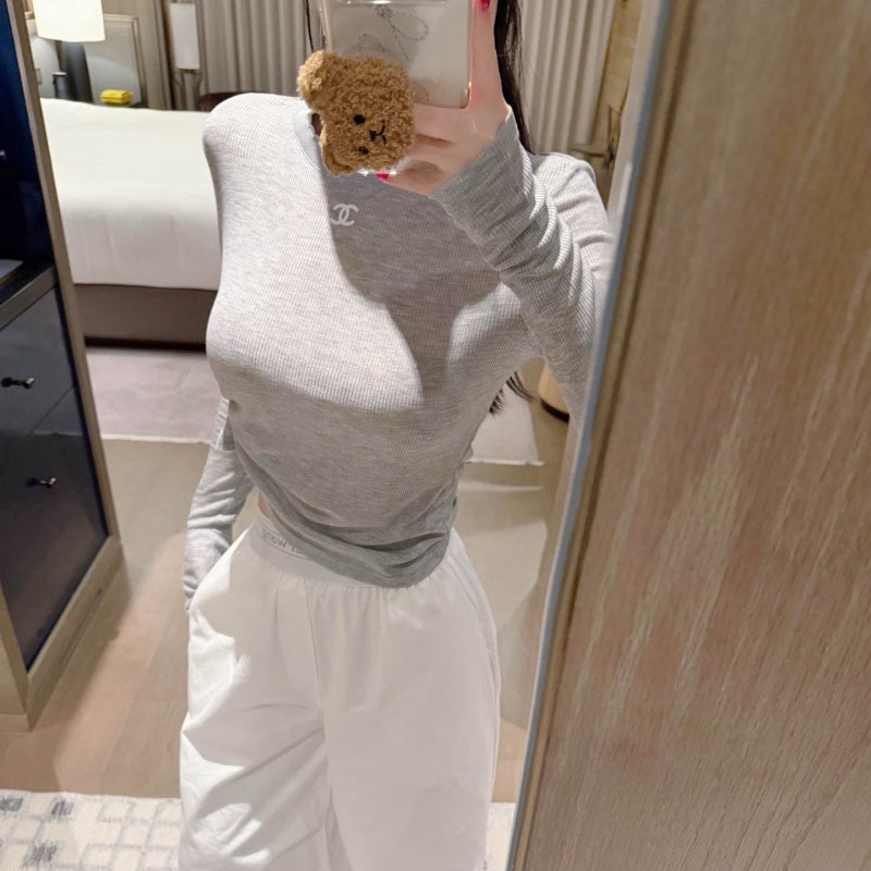 New Fashion Women's Lace Trim Ribbed Base Top  DM132609234