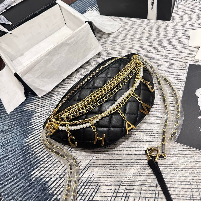 Women's Luxury Quilted Chain Waist Bag CWT1326092816