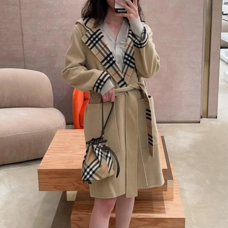New Fashion Women BBR Plaid Coat DM1326092909