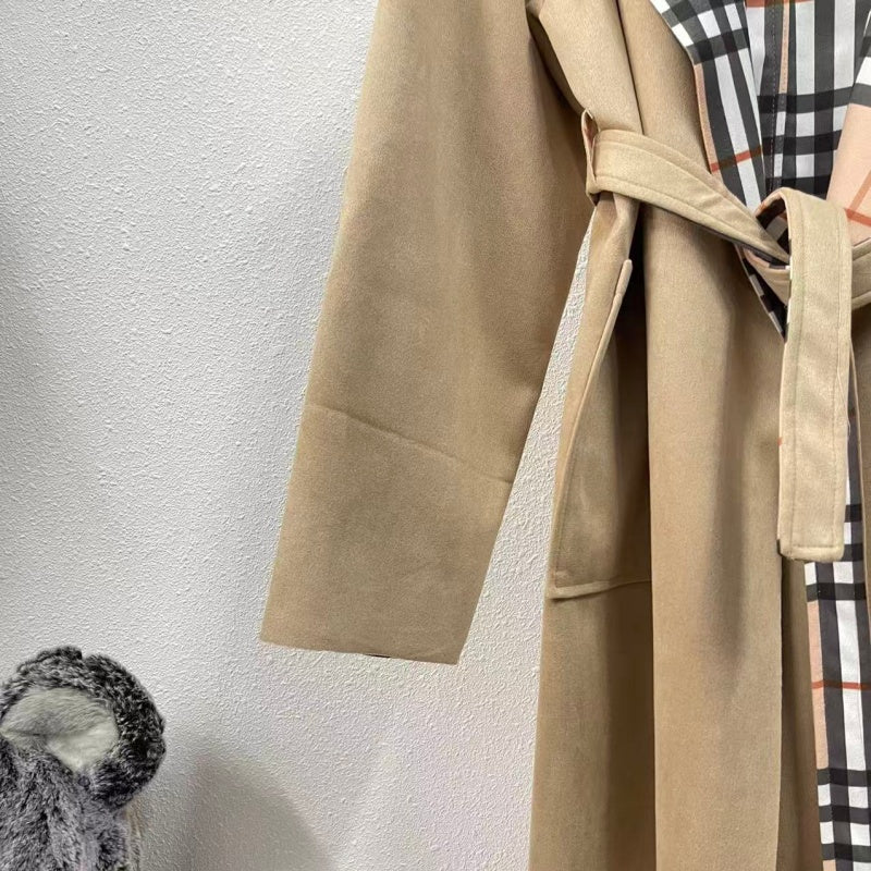 New Fashion Women BBR Plaid Coat DM1326092909