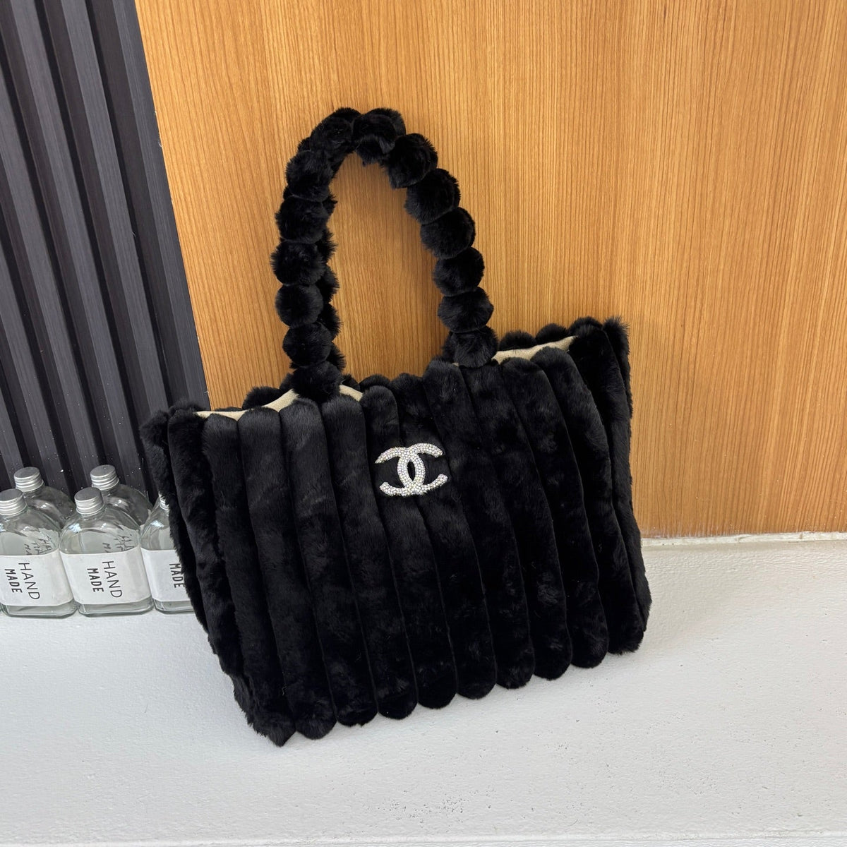 New Fashion Women CC Plush Tote Handbag JL1326092912