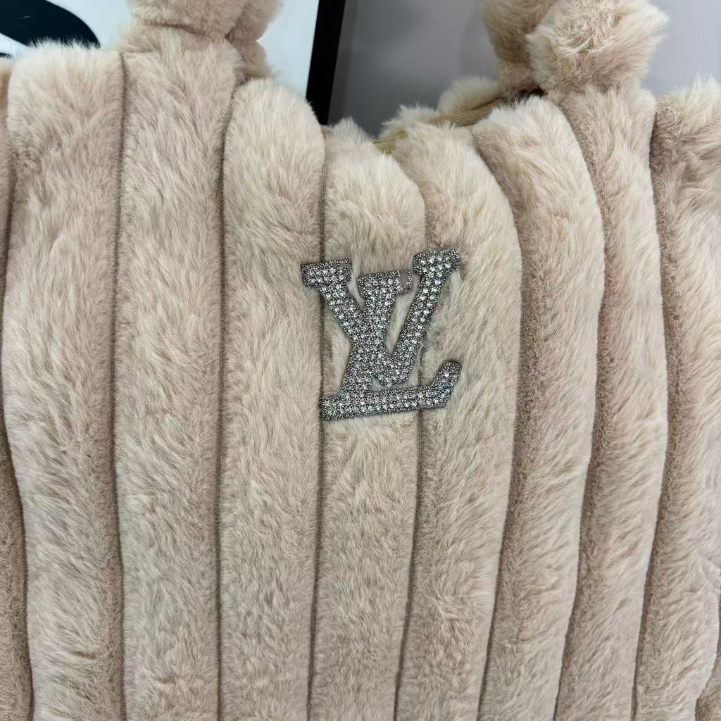 New Fashion Women 1V Plush Tote Handbag JL1326092913