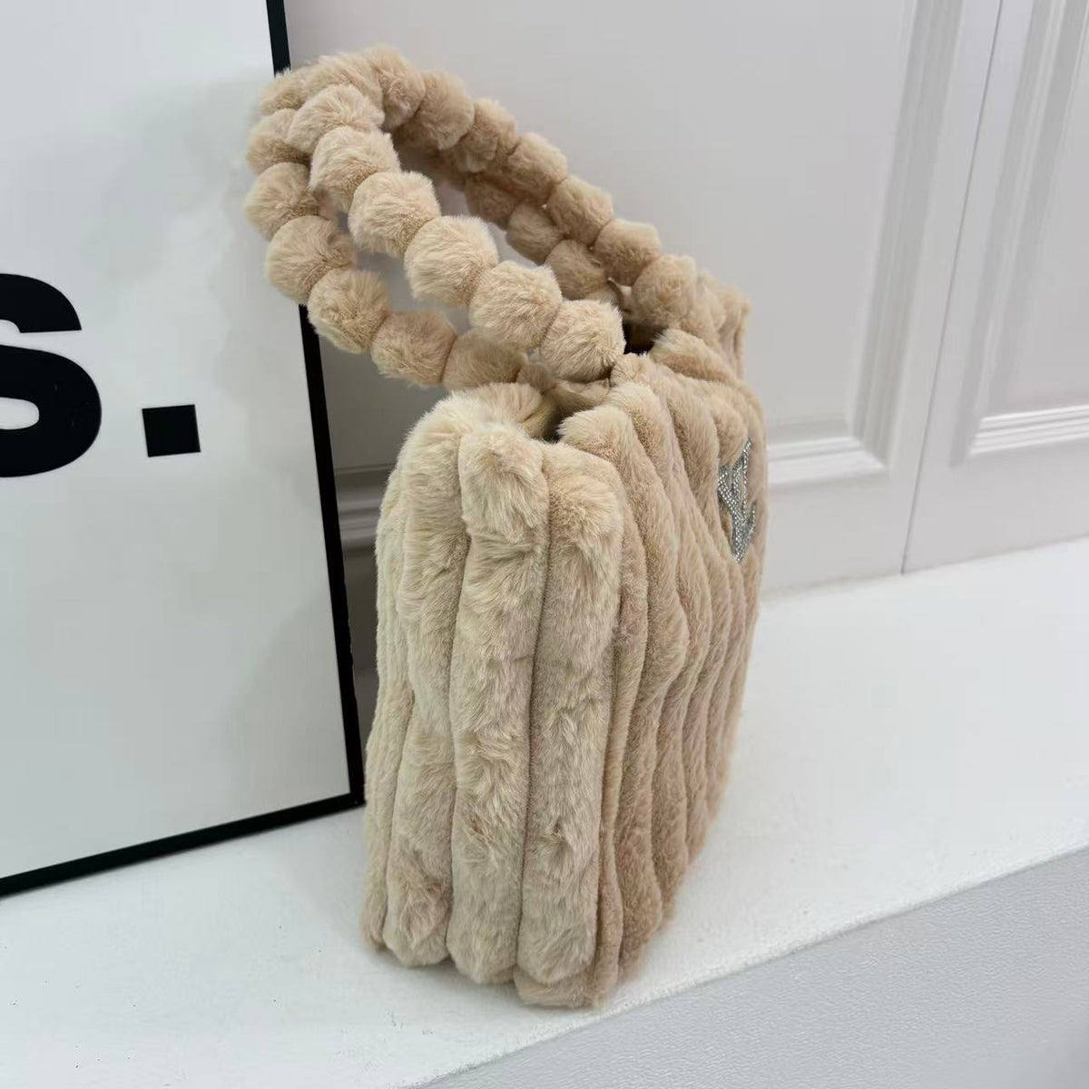 New Fashion Women 1V Plush Tote Handbag JL1326092913