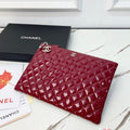New Fashion Women Quilted Patent Leather Clutch Bag XC1326092914