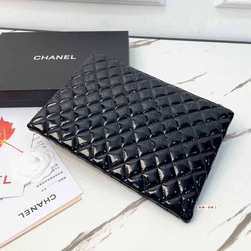 New Fashion Women Quilted Patent Leather Clutch Bag XC1326092914