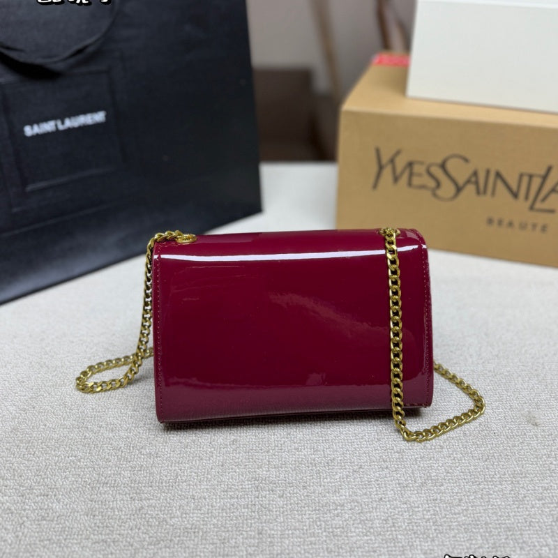 New Fashion Women Patent Leather Chain Crossbody Bag XC1326092915