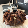 New Fashion Women CC Furry Chain Crossbody Bag XC1326092922