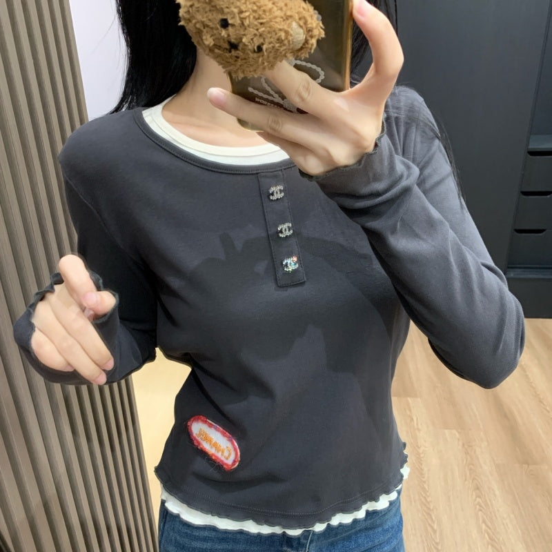 New Fashion Women CC Long Sleeve Tee XC1326092928