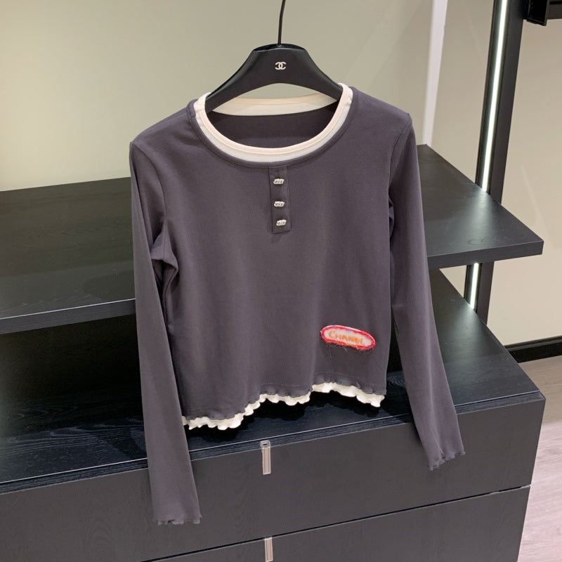 New Fashion Women CC Long Sleeve Tee XC1326092928