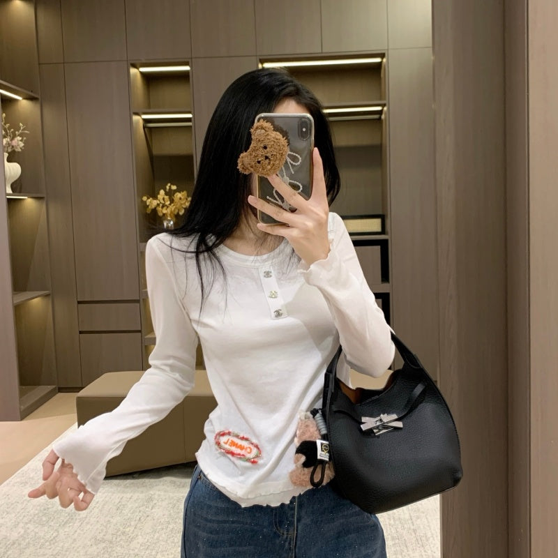 New Fashion Women CC Long Sleeve Tee XC1326092928