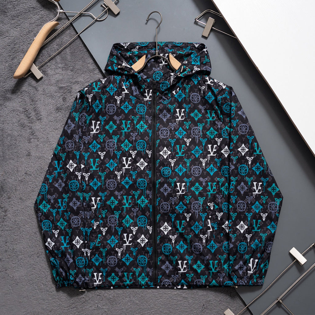New Fashion Men's All Over Print Stand Collar Jacket SJ1326093018