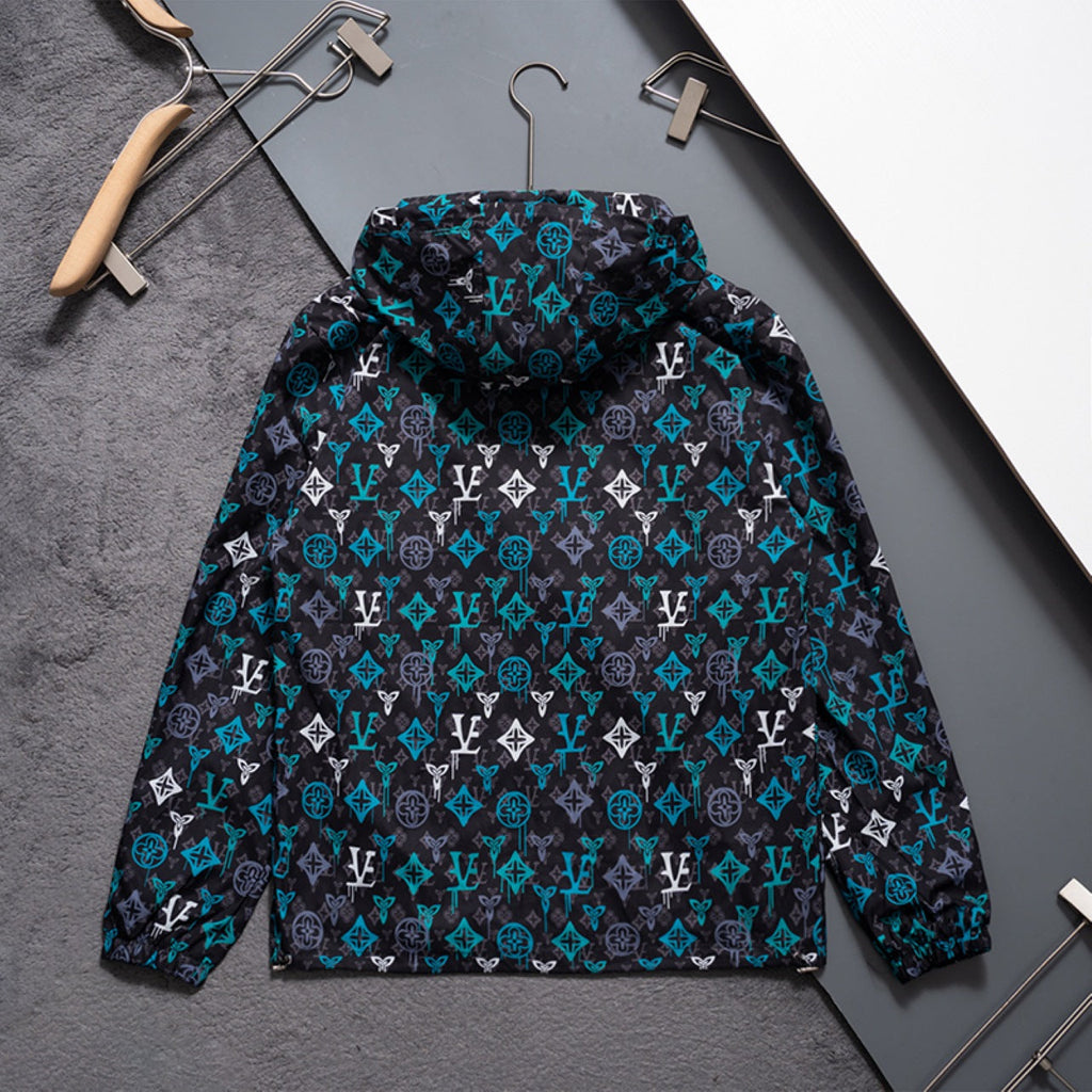 New Fashion Men's All Over Print Stand Collar Jacket SJ1326093018