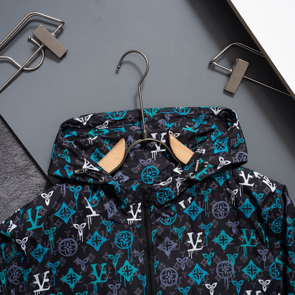 New Fashion Men's All Over Print Stand Collar Jacket SJ1326093018