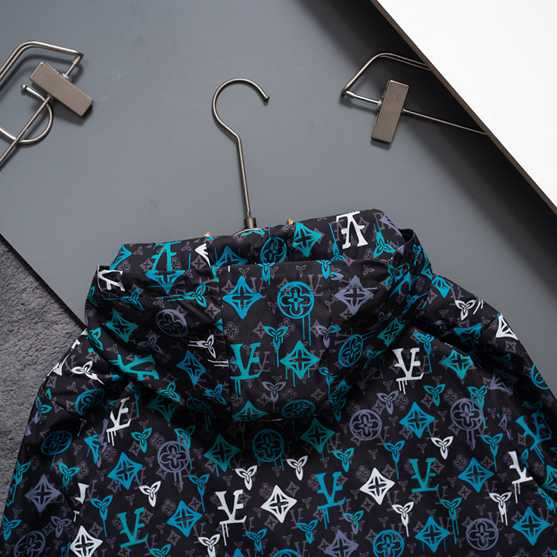 New Fashion Men's All Over Print Stand Collar Jacket SJ1326093018