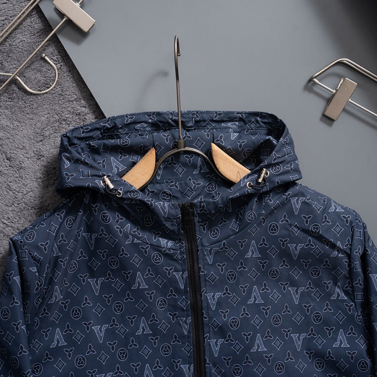 New Fashion Men's All Over Print Stand Jacket SJ1326093022
