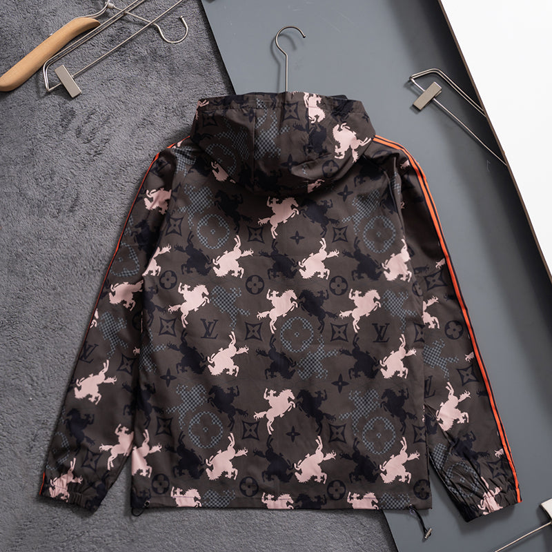 New Fashion Men's All Over Print Stand Jacket SJ1326093024