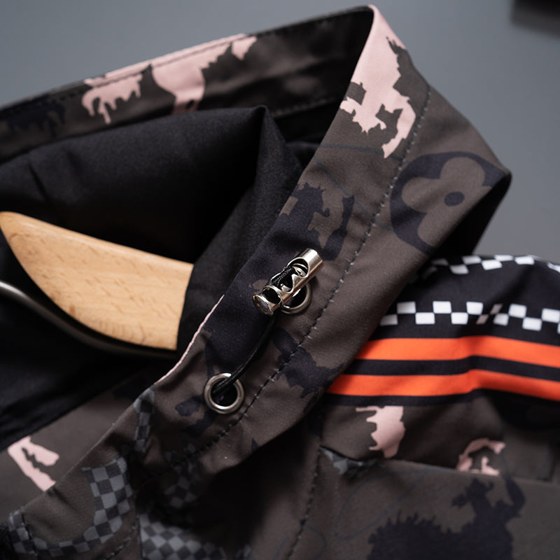 New Fashion Men's All Over Print Stand Jacket SJ1326093024