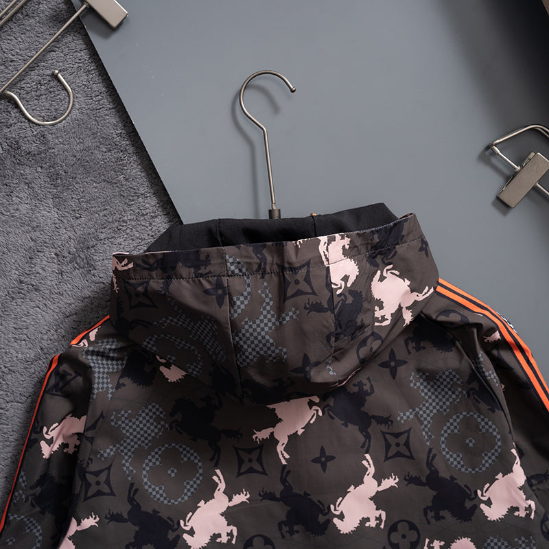 New Fashion Men's All Over Print Stand Jacket SJ1326093024