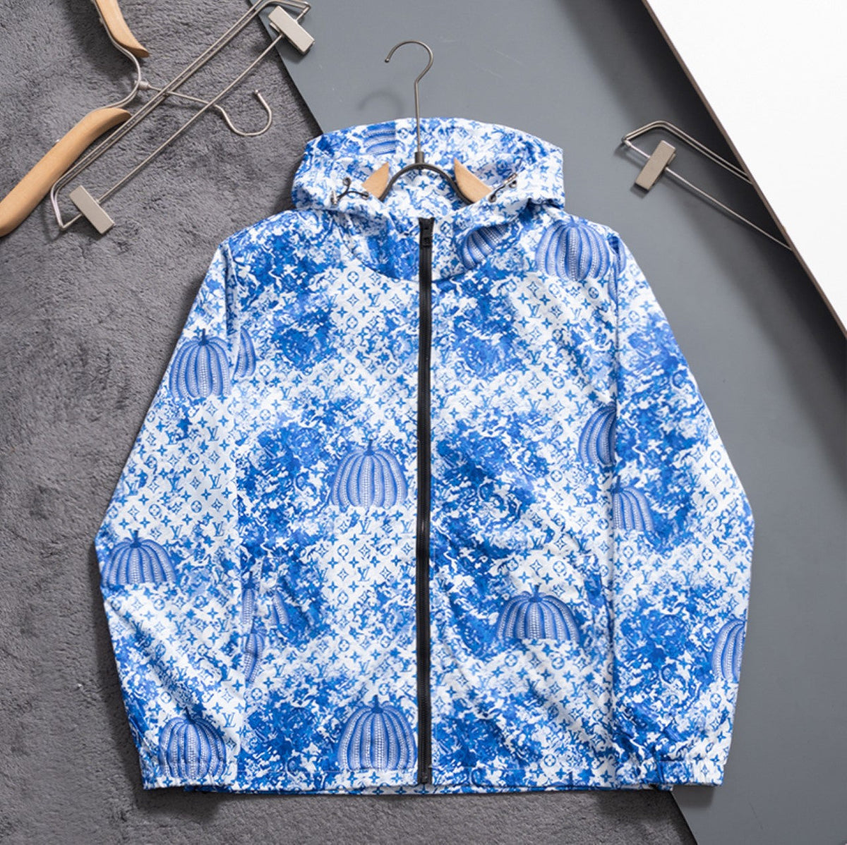 New Fashion Men's All Over Print Stand Jacket SJ1326093029