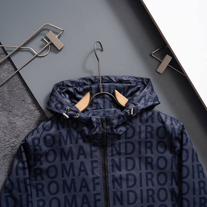 New Fashion Men's All Over Print Stand Jacket SJ1326093034