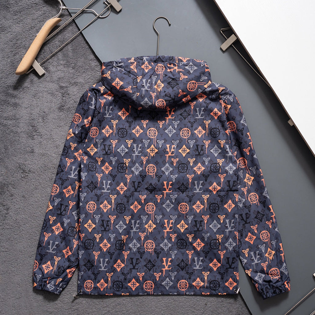 New Fashion Men's All Over Print Stand Jacket SJ1326093031