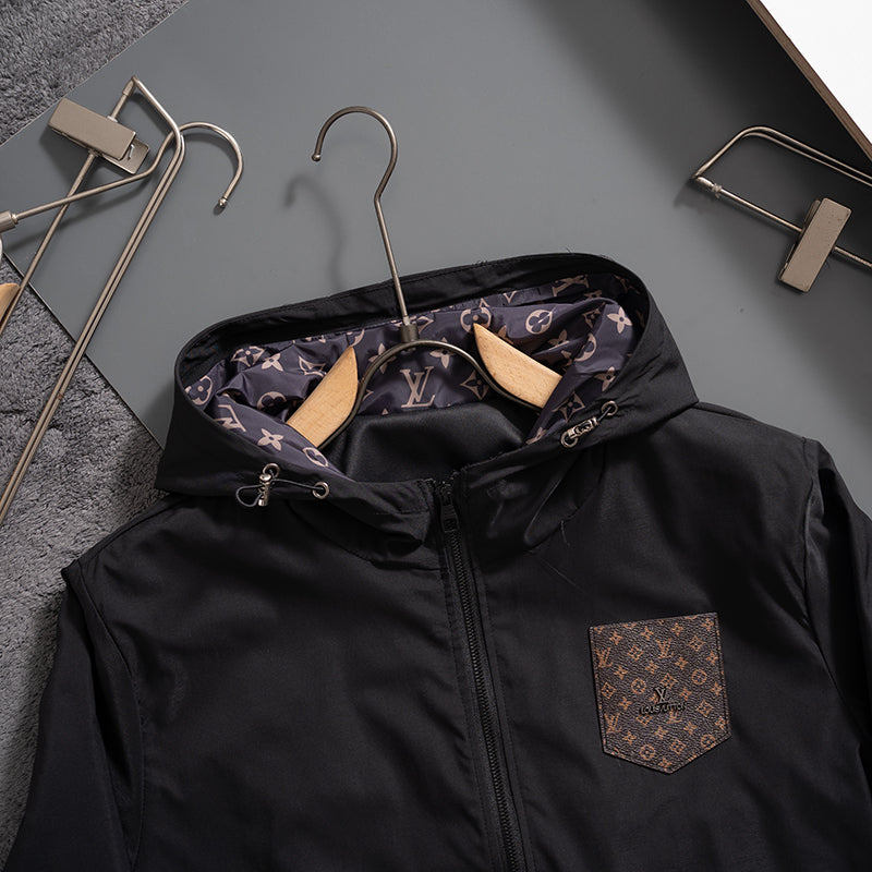 New Fashion Men's All Over Print Stand Jacket SJ1326093030