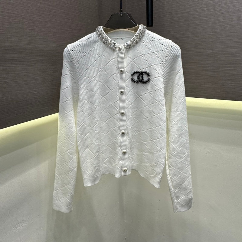 New Fashion Women's CC Beaded Knit Cardigan CQQ1326100807