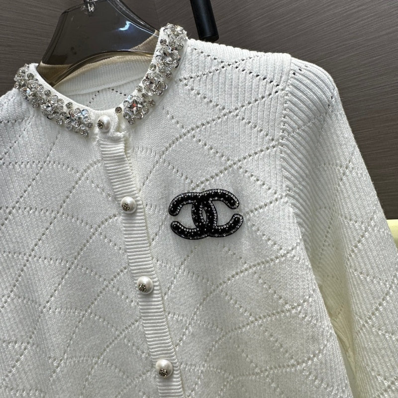 New Fashion Women's CC Beaded Knit Cardigan CQQ1326100807