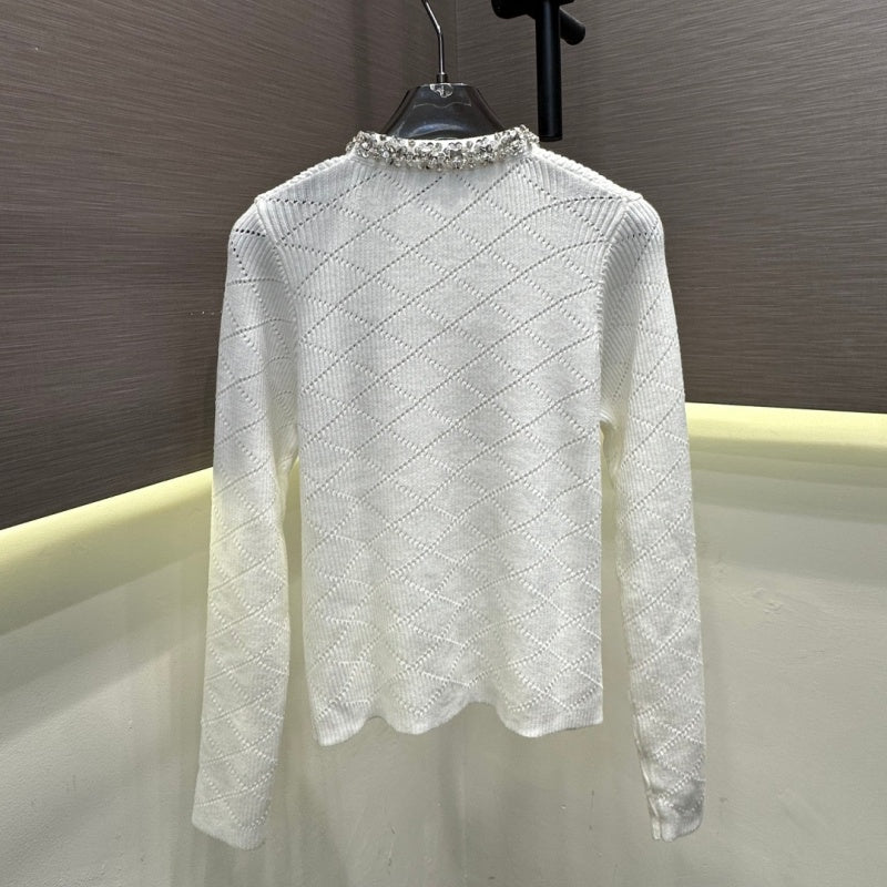 New Fashion Women's CC Beaded Knit Cardigan CQQ1326100807