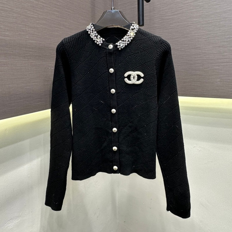 New Fashion Women's CC Beaded Knit Cardigan CQQ1326100807